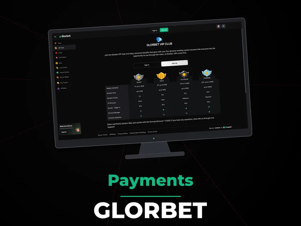 Glorbet - Payments