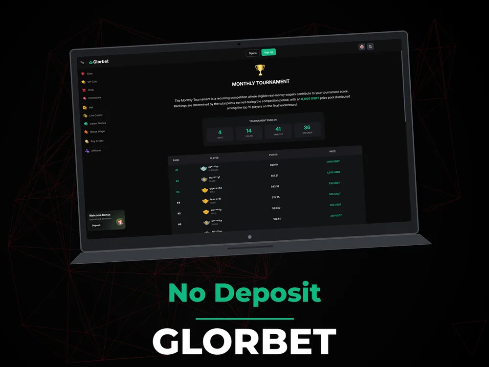Glorbet - No Deposit